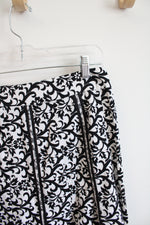 Willi Smith Black & White Floral Skirt | 8