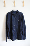 Old Navy Dark Wash Denim Button Down Long Sleeved Shirt | XXXL