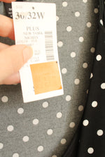 NEW Studio 1940 Black & White Polka Dot Tank Top with Buckle | 4XL