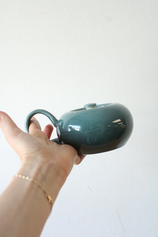 Russel Wright Steubenville Seafoam Blue Pottery Sugar Bowl