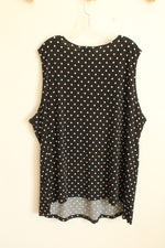 NEW Studio 1940 Black & White Polka Dot Tank Top with Buckle | 4XL