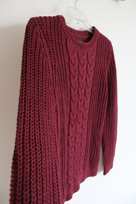 NEW Nautica Red Cable Knit Sweater | M