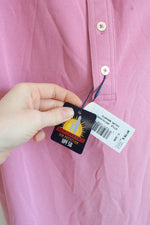 NEW Johnnie-O Dusty Pink Textured Athletic Short Sleeve Polo Shirt | S