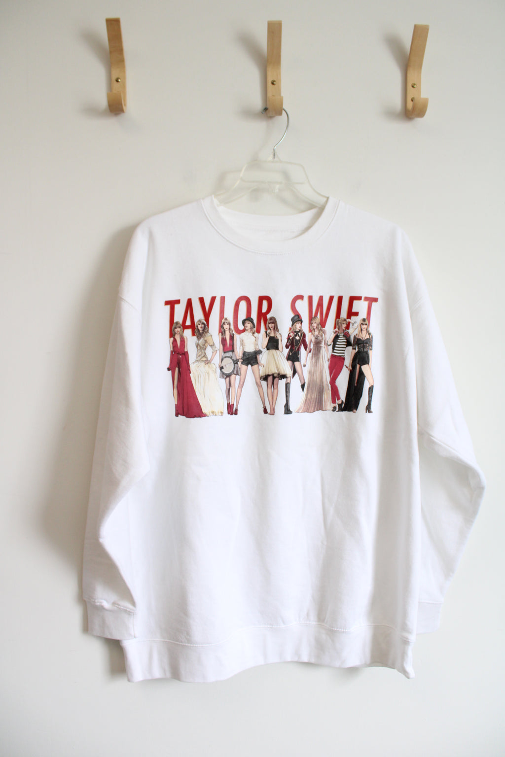 Taylor Swift Red Eras White Crewneck Sweatshirt | 2XL