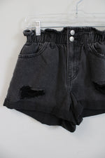 Forever 21 Distressed Cuffed Black Shorts | S