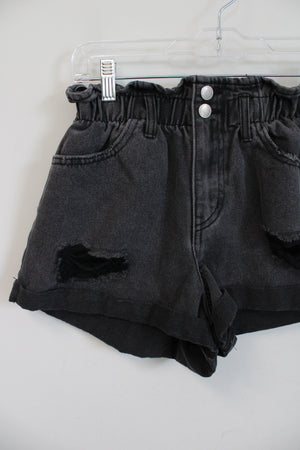 Forever 21 Distressed Cuffed Black Shorts | S