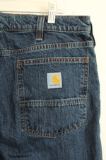 New Carhartt medium wash flannel lined relaxed fit jeans | 36x30