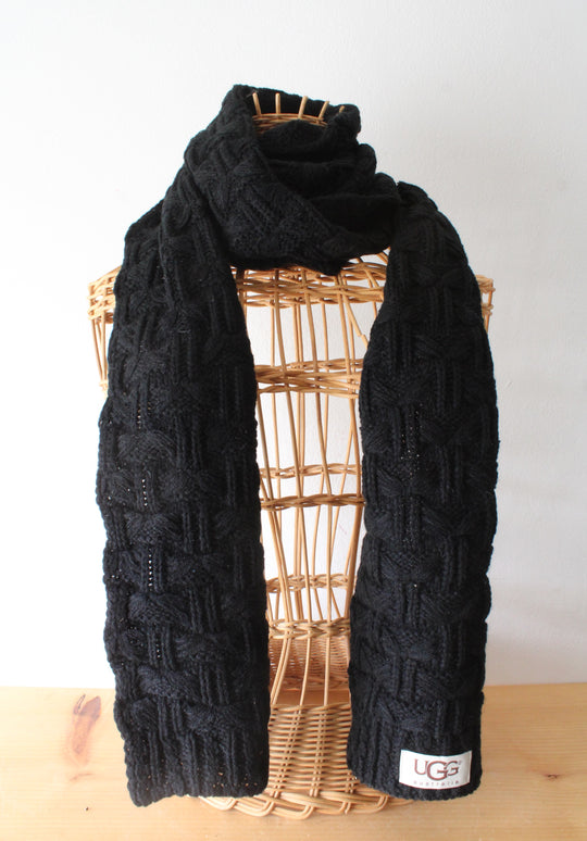 UGG Black Knit Scarf