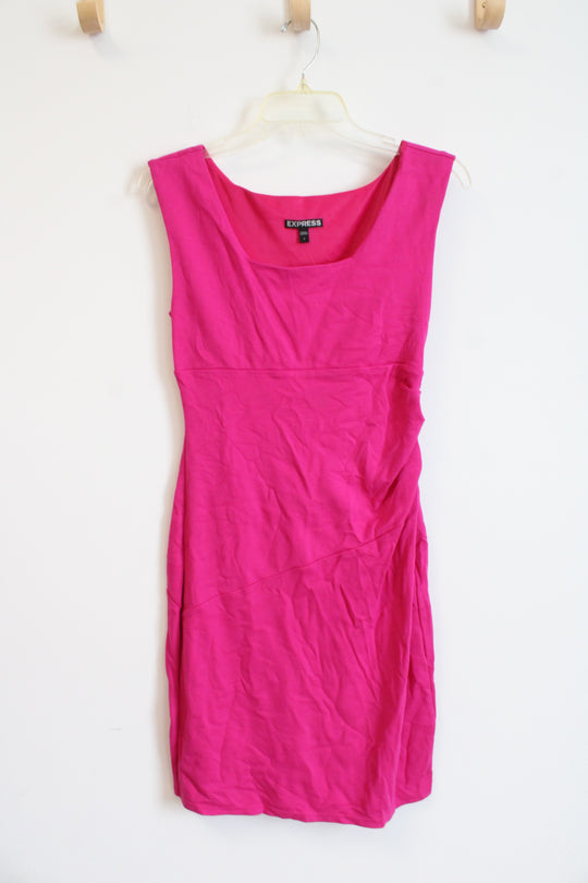 Express Fuchsia Knit Sleeveless Dress | 2