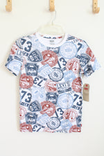 NEW Levi's White, Blue, And Red Logo T-Shirt | M