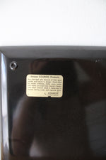 Vintage Couroc Inlaid Foreign Coins Black Tray