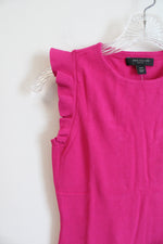 NEW Ann Taylor Fuchsia Ruffled Knit Tank Top | XXS Petite