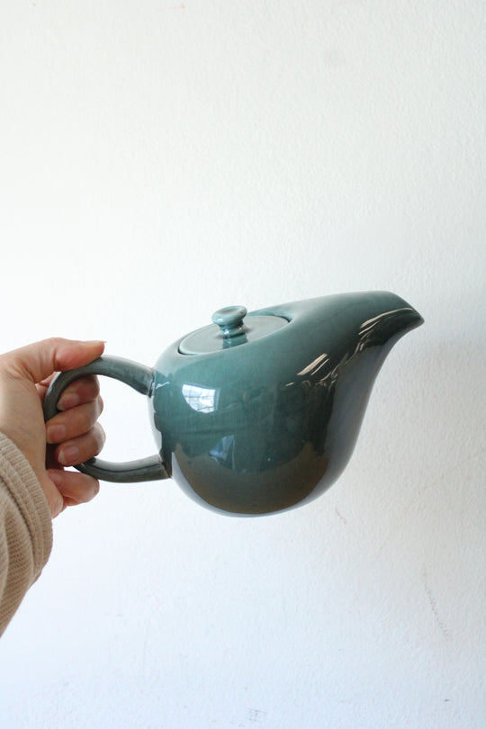Russel Wright Steubenville Seafoam Blue Pottery Small Teapot