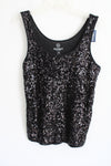 NEW Old Navy Black Sequined Tank | L