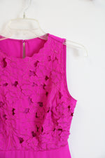 Laundry By Shelli Segal Fuchsia Lace Overlay A-Line Dress | 2