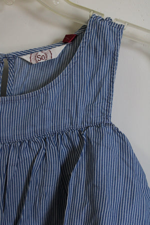 NEW So Blue Striped Cold Shoulder Top | M