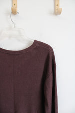 Lulus Brown Long Sleeved Sweater Dress | L