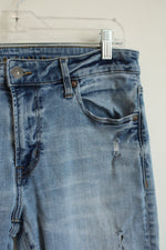 American Eagle Medium Wash Distress Faded Flex Jeans | 32/32