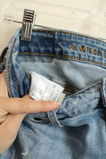 American Eagle Medium Wash Distress Faded Flex Jeans | 32/32