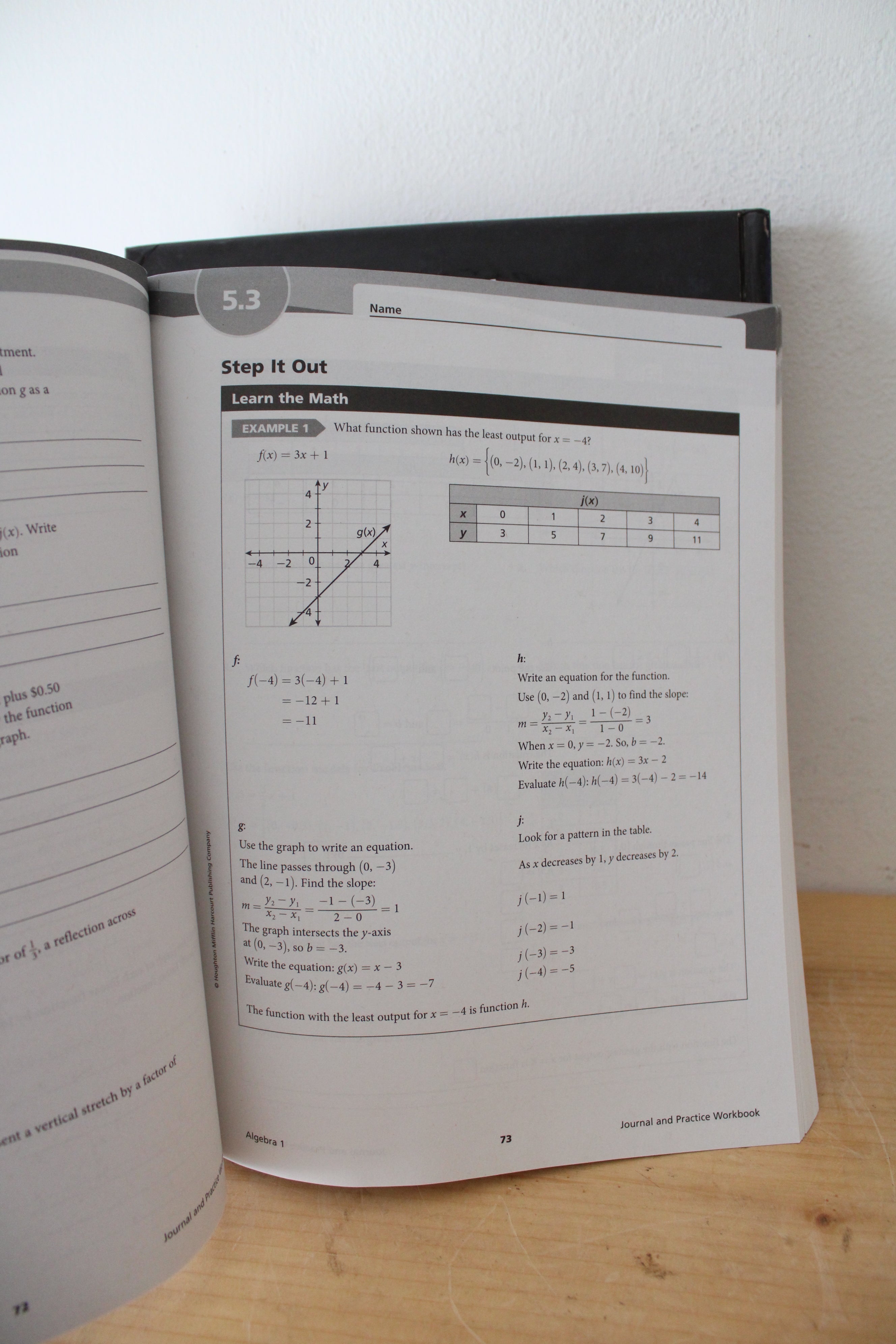 HMH Into Algebra 1 Textbook & Journal & Practice Workbook