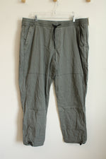 New Abercrombie and Fitch Gray Lightweight Drawstring Pant | XL