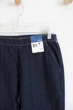 NEW Basic Editions Elastic Waist Jeans | S