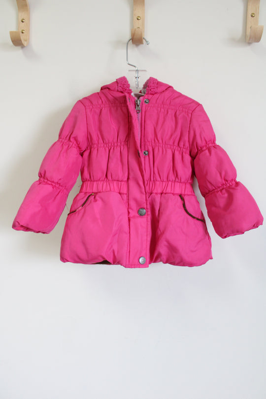 Pink Fleece Lined Puffer Winter Coat | 18 MO