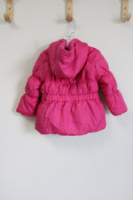Pink Fleece Lined Puffer Winter Coat | 18 MO