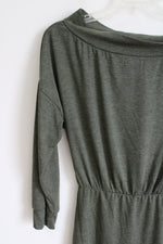 Shien Olive Green Long Sleeved Dress | M