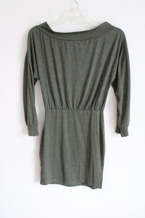 Shien Olive Green Long Sleeved Dress | M