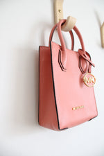 Michael Kors Extra-Small Mercer Pink Shopper Pebble Leather Bag