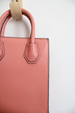 Michael Kors Extra-Small Mercer Pink Shopper Pebble Leather Bag