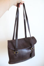 Coach Vintage 9808 Equestrian Flap Bag Mahogany Brown Purse