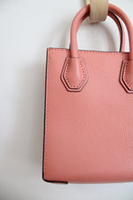 Michael Kors Extra-Small Mercer Pink Shopper Pebble Leather Bag
