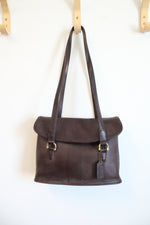 Coach Vintage 9808 Equestrian Flap Bag Mahogany Brown Purse