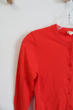 J.Crew Orange Button Down Cardigan | S