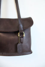Coach Vintage 9808 Equestrian Flap Bag Mahogany Brown Purse
