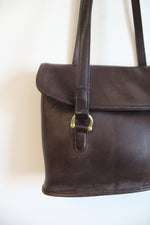 Coach Vintage 9808 Equestrian Flap Bag Mahogany Brown Purse