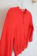 J.Crew Orange Button Down Cardigan | S