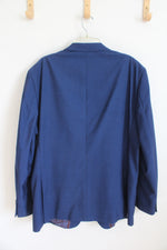 Adolfo Navy Blue Suit Jacket Blazer | 48
