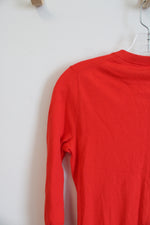 J.Crew Orange Button Down Cardigan | S