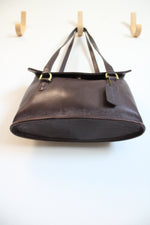 Coach Vintage 9808 Equestrian Flap Bag Mahogany Brown Purse