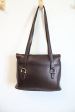 Coach Vintage 9808 Equestrian Flap Bag Mahogany Brown Purse