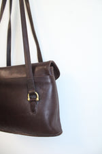 Coach Vintage 9808 Equestrian Flap Bag Mahogany Brown Purse