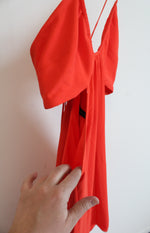 NEW BCBG Maxazria Alyce Orange Cut-Out High/Low Dress | XS