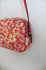 Coach Hot Pink Vintage Daisy Print Mini Crossbody Camera Bag