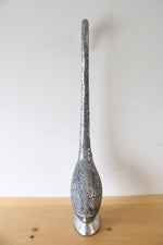 Silver Metal Etched Duck Figurine