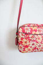 Coach Hot Pink Vintage Daisy Print Mini Crossbody Camera Bag