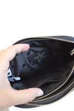 Kate Spade Natalia Black Quilted Double Zip Crossbody Bag