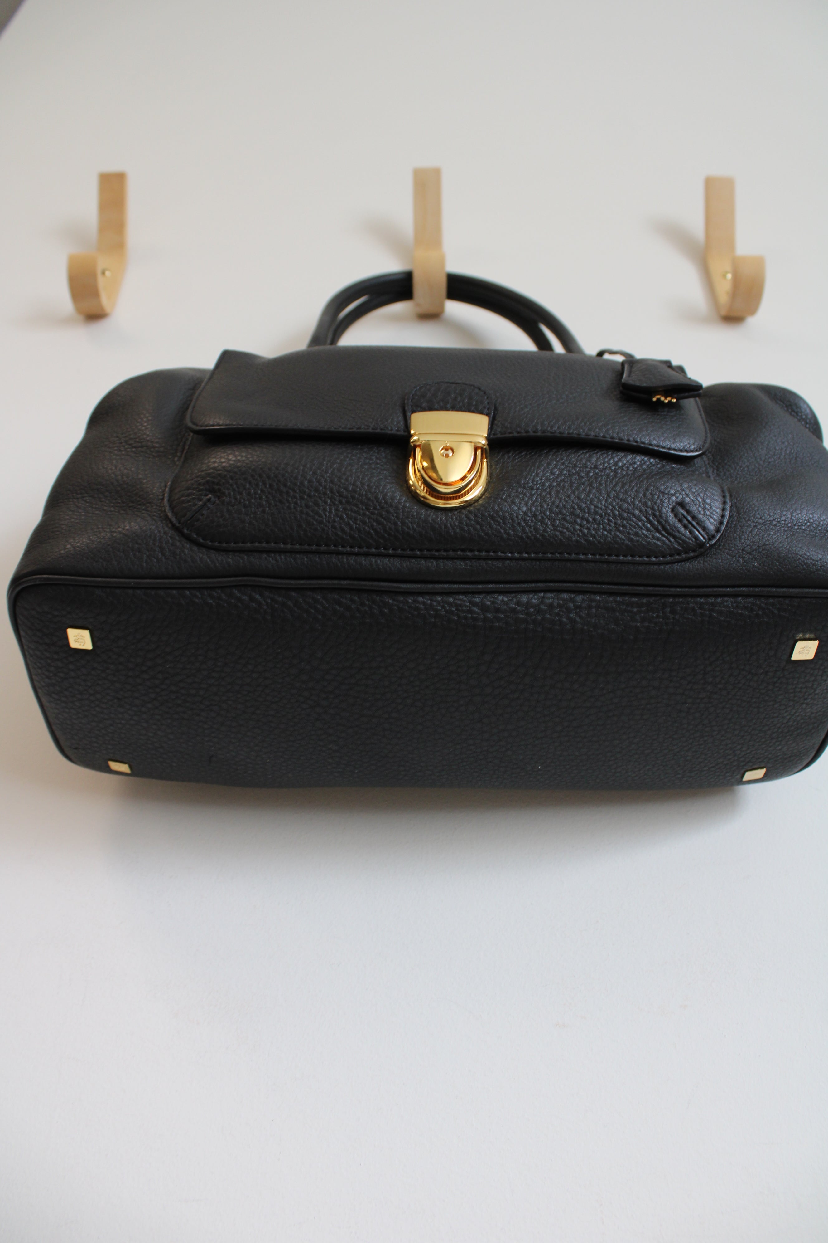 Brooks Brothers Black Leather Satchel